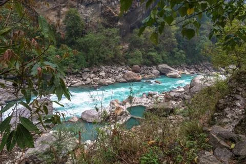 Hot spring in the Himalayas. Stock Photos