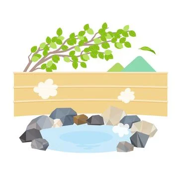 Hot spring Stock Illustration