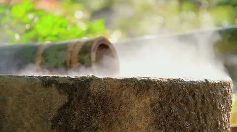 Hot spring in Japan Stock Footage