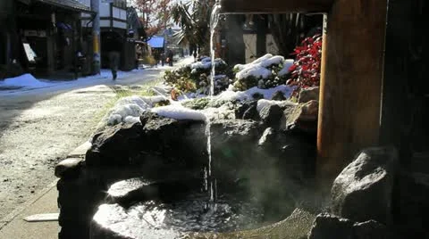 Hot spring in Japan Stock Footage 10931221