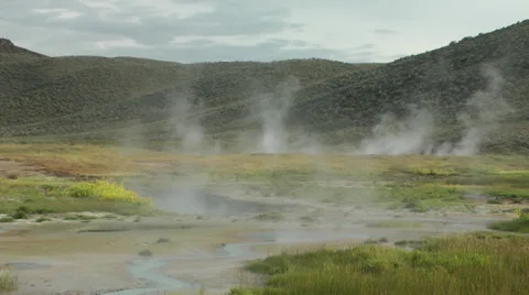 Hot spring landscape, 1 Stock Footage 32596532