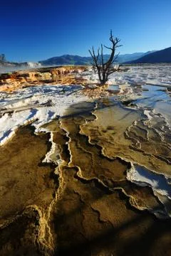Hot spring lines Stock Photos