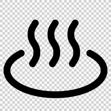 Hot spring mark icon (black) Stock Illustration