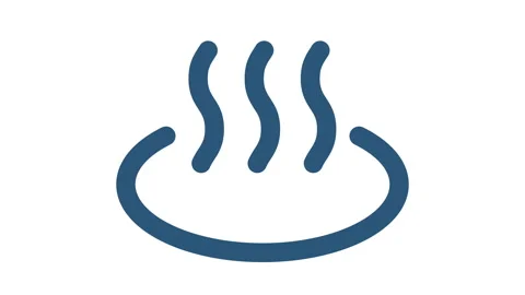 Hot spring mark icon (blue, seamless loop) Stock Footage 161703434