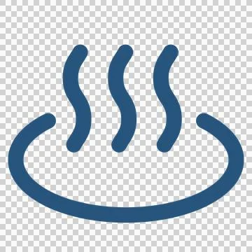 Hot spring mark icon (blue) Stock Illustration