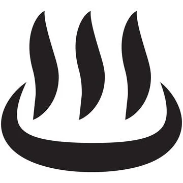 Hot spring mark icon on white background. Japanese onsen sign. Japanese hot Stock Illustration