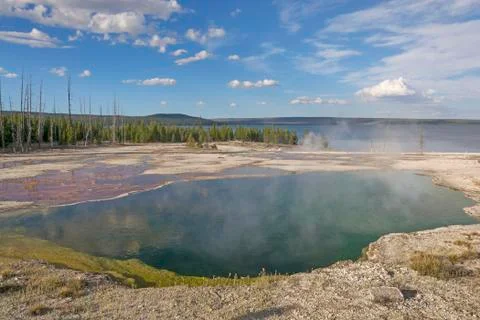 Hot spring in remote wilderness Photos
