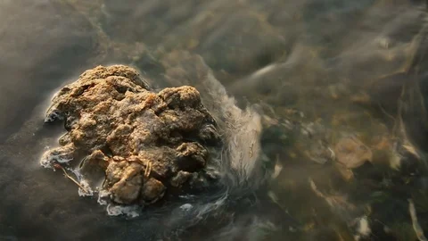 Hot spring with rock Stock Footage 97489146