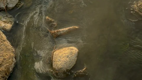 Hot spring with rock. Video stock 97489159