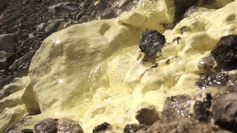 Hot spring on the slope volcano. Video stock 82221166