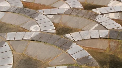 Hot spring water flows over stones at the Huaqing hot springs in Xian, China. Stock Footage 64989437
