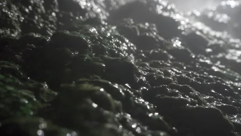 Hot springs falling from the mountain Stock Footage 293653943