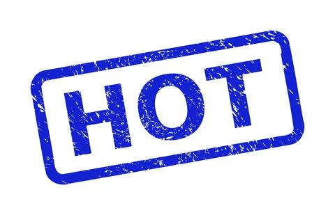 HOT Stamp with Corroded Surface and Rounded Rect Frame Stock-Illustration