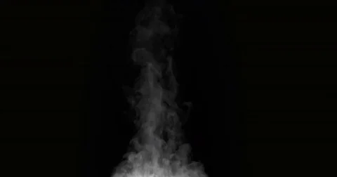 Hot Steam on a Black Background 4K Stock Footage