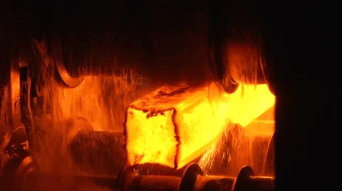 Hot steel Stock Footage