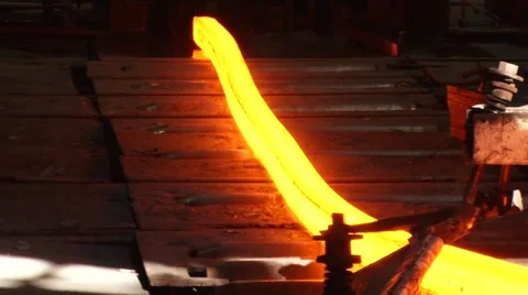 Hot steel Stock Footage 48027970
