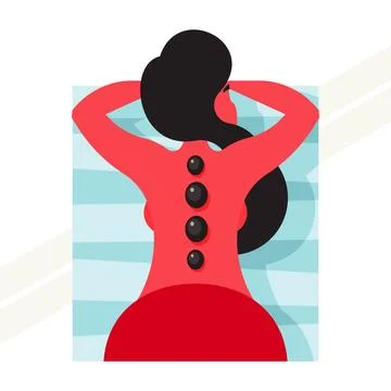 Hot-stone-massage Stock Illustration