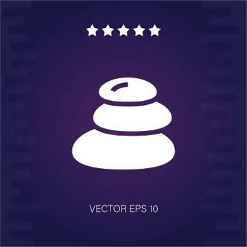 Hot stone vector icon Stock Illustration