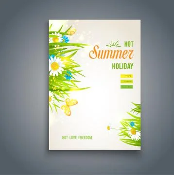 Hot summer card Stock Illustration