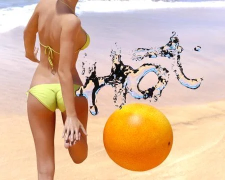 Hot summer Stock Illustration