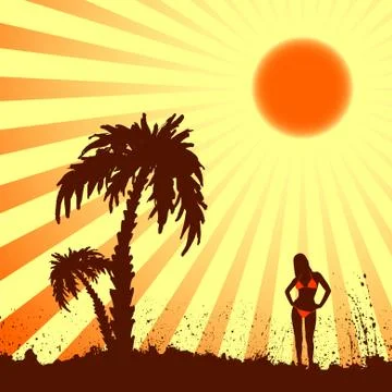 Hot summer Stock Illustration