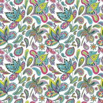 Hot Summer Indian Pattern Illustrazione stock