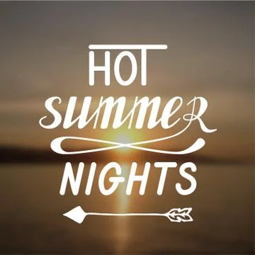 Hot summer nights Stock Illustration