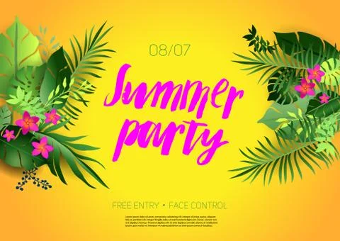 Hot summer poster Stock Illustration