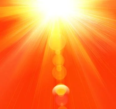 Hot summer rays of the sun Stock Photos