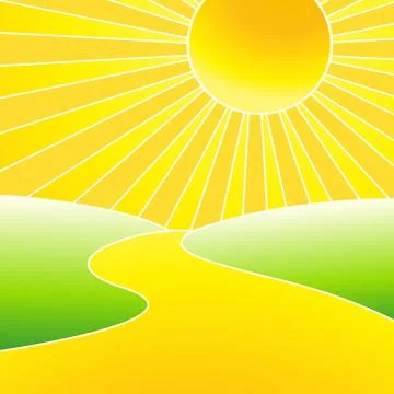 Hot summer sun Stock-Illustration