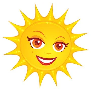 Hot Summer Sun Stock Illustration