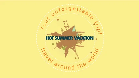 Hot summer vacation. Animated. Stock Footage 38057450