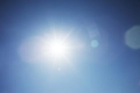 Hot sun background Stock Photos