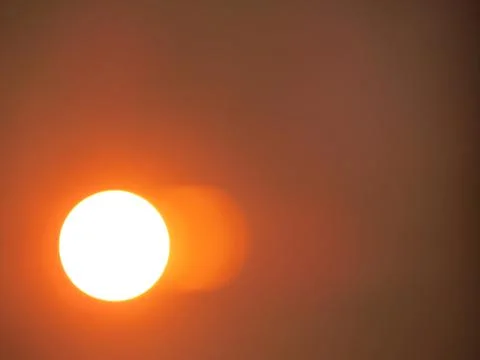 Hot sun causing global warming, heat wave and climate change Foto stock