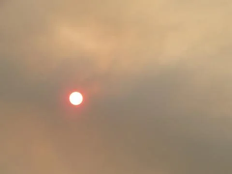 Hot sun causing global warming, heat wave and climate change Stock Photos