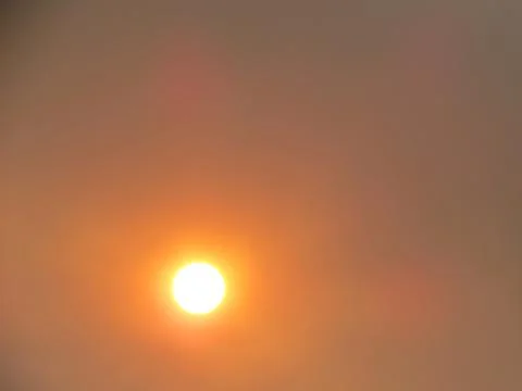 Hot sun causing global warming, heat wave and climate change Stock Photos