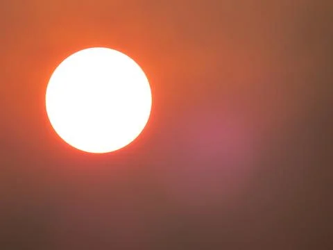 Hot sun causing global warming, heat wave and climate change Stock Photos