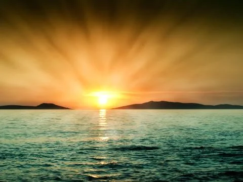 Hot sunset Stock Photos