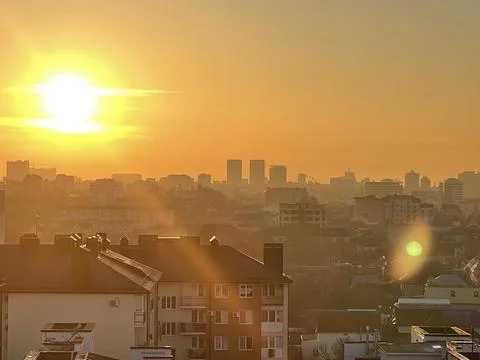 Hot sunset Stock Photos