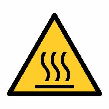 Hot surface sign Stock Illustration
