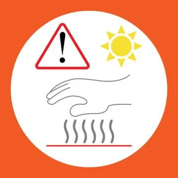 Hot surface symbol Stock Illustration