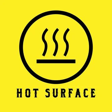 Hot Surface Symbol Stock Illustration