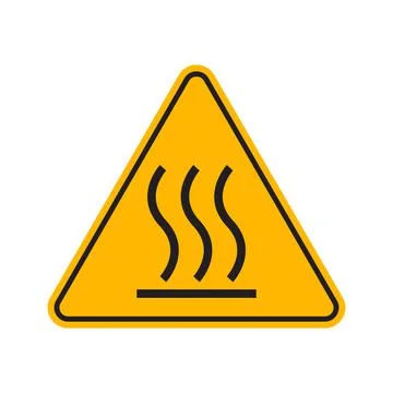Hot surface warning sign icon vector for graphic design, logo, website, socia Stock Illustration