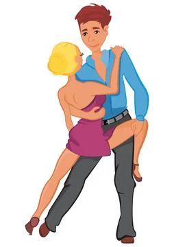 Hot Tango dancers Stock Illustration