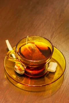 Hot tea cup Stock Photos