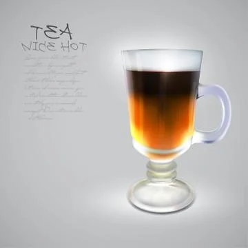 Hot tea Illustrazione stock