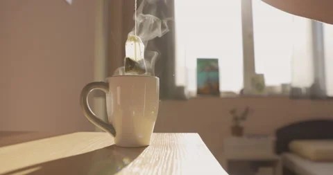 Hot Tea ready for drink Stock Footage 145878242