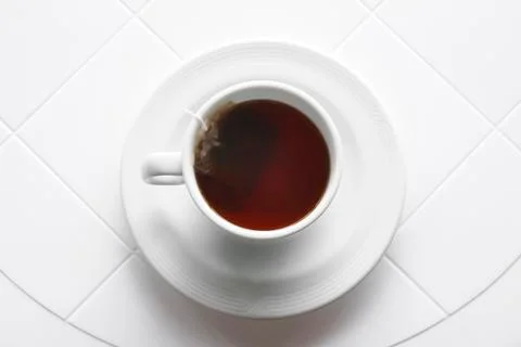 Hot tea with tea bag Stock Photos