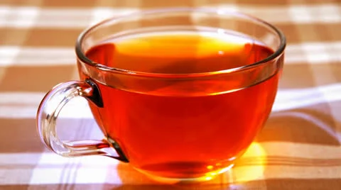 Hot tea in transparent mug Vídeos de archivo 23937647