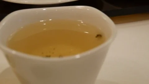 Hot tea in a white cup Stock-Footage 108252796
